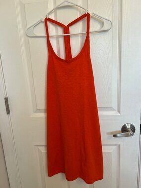 J.Crew Red/Orange Relaxed Cotton Slub Sleeveless Tank Mini Dress NWT Size XXS